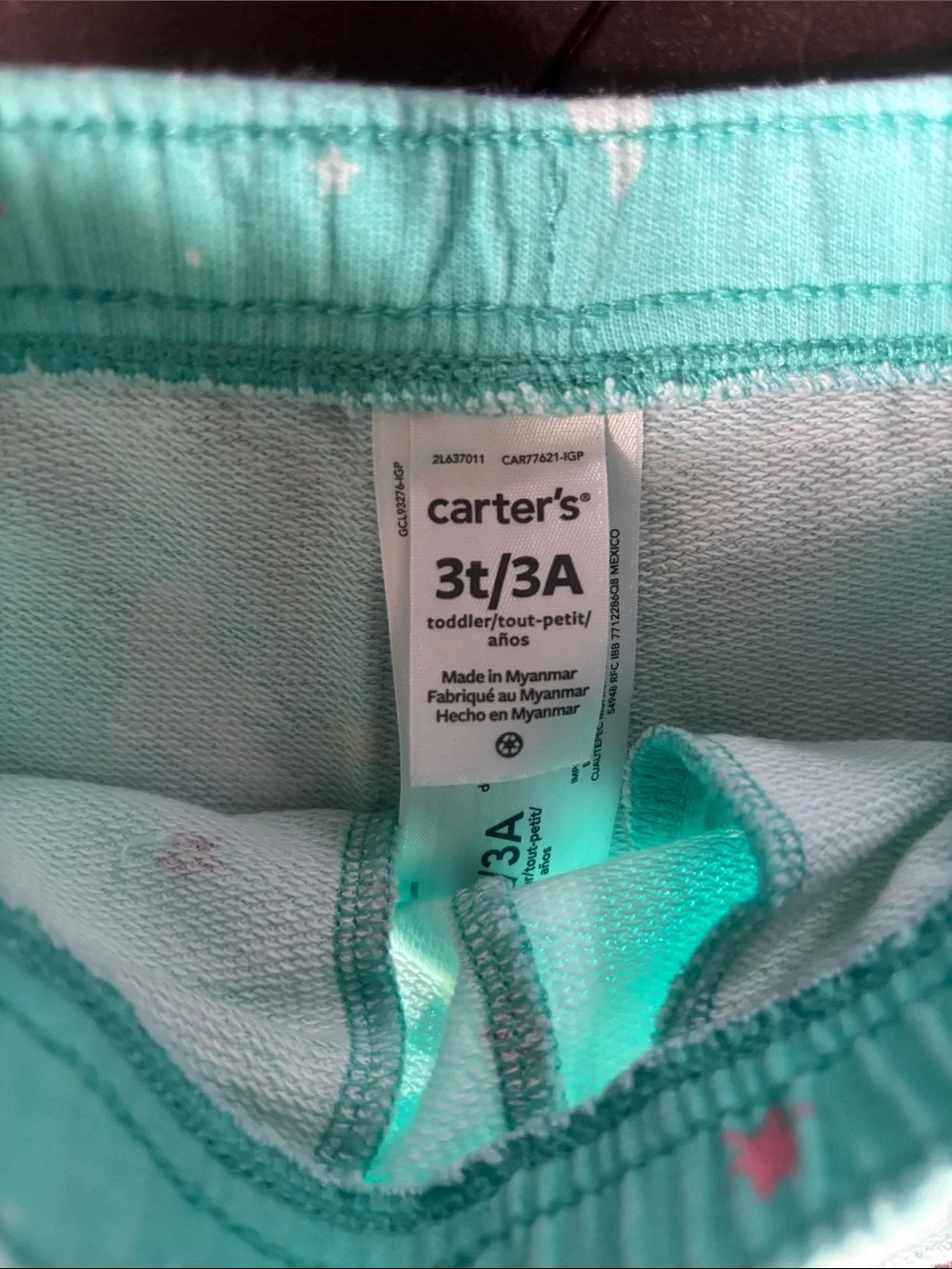 Carter's Teal Dolphin Knit Shorts + Denim Shorts 3T EUC